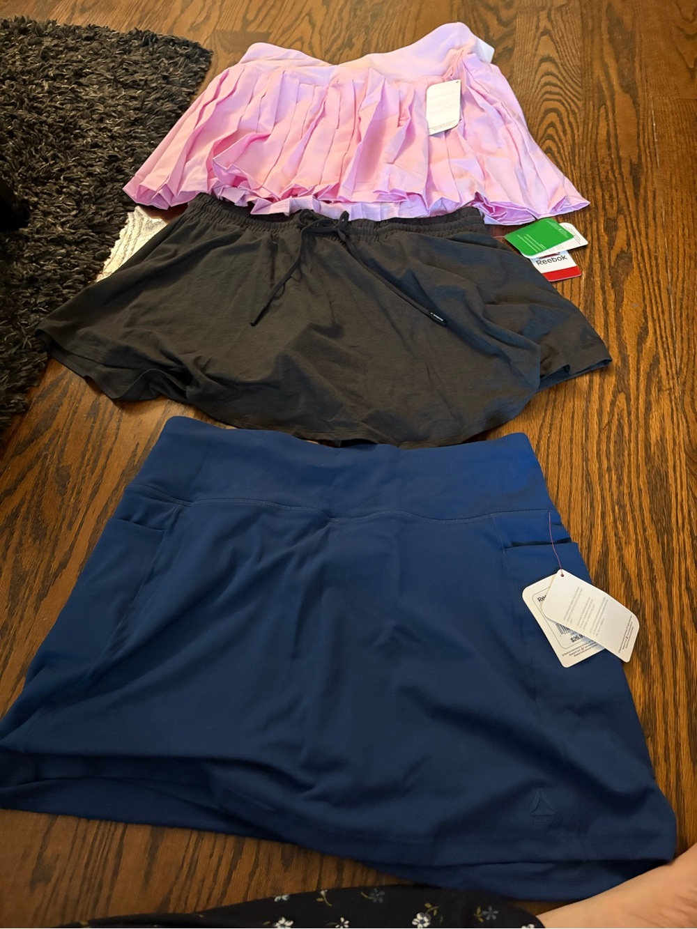 bundle Reebok Women’s Skirt Trio - Navy, Black & Light Pink size large